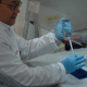 Researcher setting up qPCR